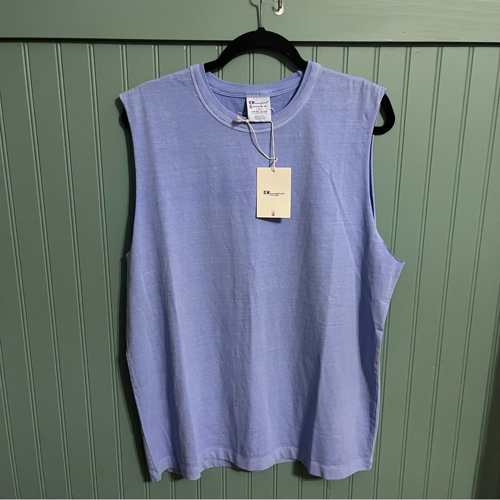 Champion Women's Heritage Muscle Tee Pewter Blue Size S NWT